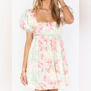 Show Me Your MuMu Smitten Floral BabyDoll Dress Size Large